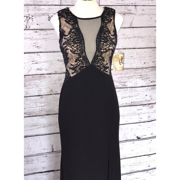 Deep v-neck plunge sleeveless keyhole dress - Picture 3 of 7